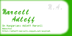 marcell adleff business card